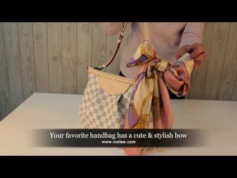 How To Tie a Bow on a Handbag with a Silk Scarf