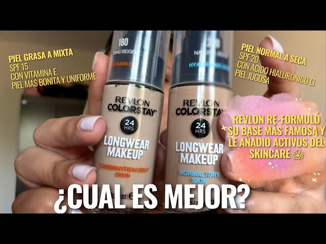 Vídeo relacionado con REVLON - ColorStay Base de Maquillaje SPF 15, con Vitamina E, Cobertura Media-Alta, Larga Duración, Acabado Mate, Resistente al Agua, para Piel Mixta-Grasa, Tono 300, Golden Beige - 30 ml