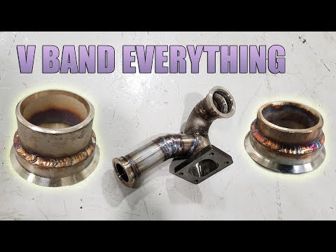 DIY 350Z Twin Turbo (5) - Adding V Bands To The Manifolds