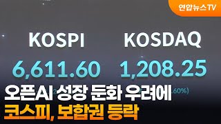 코스피, 오픈AI 성장 둔화 우려에 보합권 등락 / 연합뉴스TV (YonhapnewsTV)