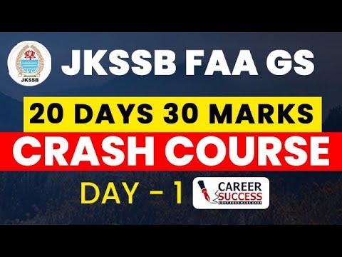 JKSSB FAA GS ðŸ‘‰Crash Course ðŸ‘‰Lec:1 - Pol and phy div of India #jkssb #jkssbjobs #jkssbfaa