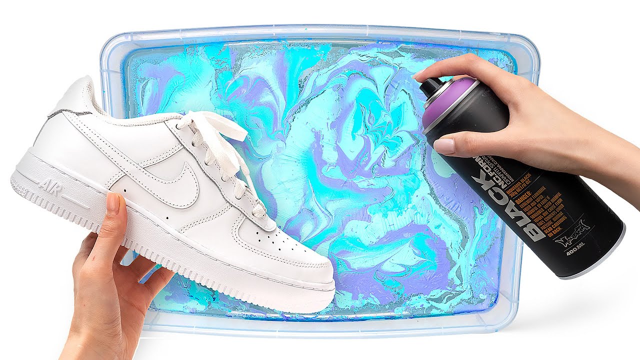Przerabiamy Nike AIR Force przy użyciu hydrografiki 👟🎨