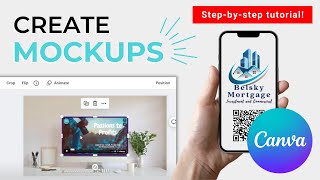 Create a Mockup using CANVA // computer and iphone mockup