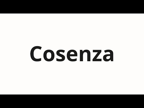 How to pronounce Cosenza