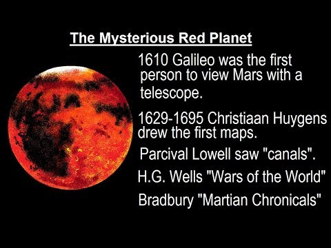 Astronomy Ch 12 Mars 1 of 62 The Mysterious Red Planet