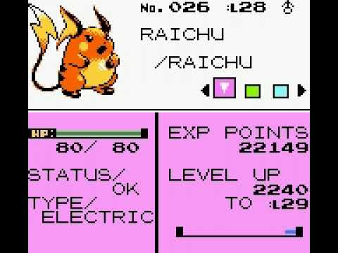 Pokémon Crystal Playthrough Ep 32 - Pikachu evolves into Raichu!