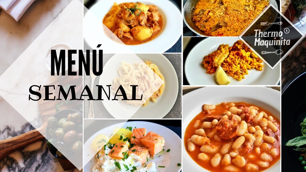 MENÚ Semanal  2  con THERMOMIX //  IDEAS fáciles de COMIDAS  para preparar de lunes a viernes...