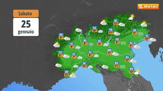 Meteo, previsioni meteo Venerdì 24 gennaio 2025