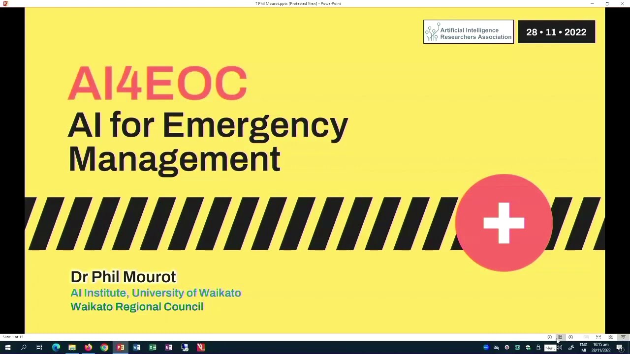 Artificial Intelligence for Emergency Management - Phil Mourot