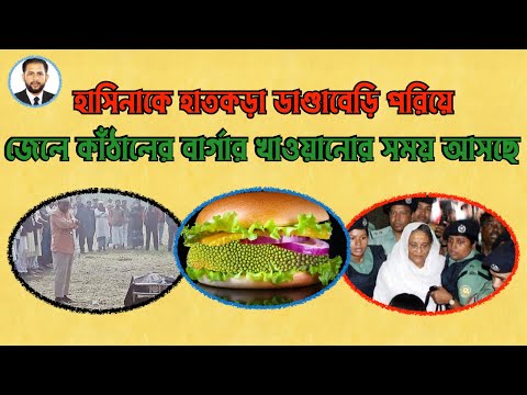 হাসিনাকে হাতকড়া ডাণ্ডাবেড়ি পরিয়ে || জেলে কাঁঠালের বার্গার খাওয়ানোর সময় আসছে #Nazmul_Hasan