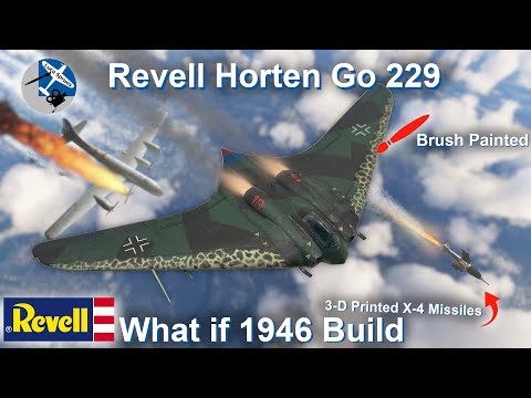 Revell Horten 229 What If Build + Review | 1/72 Luftwaffe 1946 Model Kit + 3D-Printed X-4 Missiles