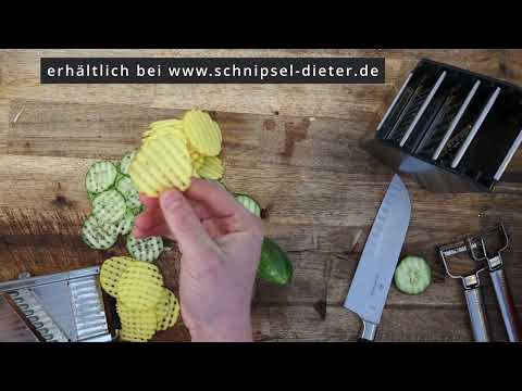 Gigant Multihobel Waffel-& Wellen Einsatz Anleitung | Deutsch Wie kommen die Löcher in die Gurke?