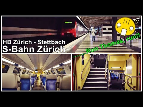 INSIDE SWISS TRAIN / Mit der S-Bahn (S3) vom Hauptbahnhof Zürich nach Stettbach, Zürich, Schweiz