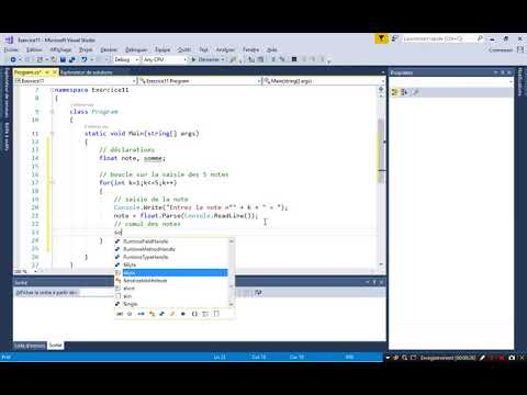 Bases de la programmation n°12 procédural exercice11 boucle for