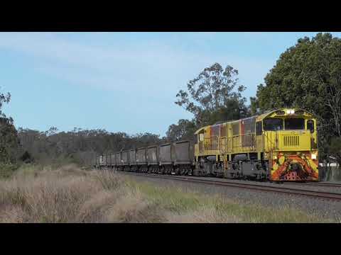 Aurizon’s 9620 2323D 2305D seen running through Calvert Crossing with empty coal wagons