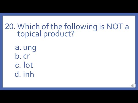 Pharmacy Abbreviations and Sig Codes PTCB Test Prep Question - Which is not a topical product?