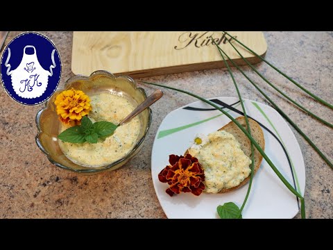 Zucchini - Käse - Aufstrich / Party Dip / Rezept mit wenigen Zutaten