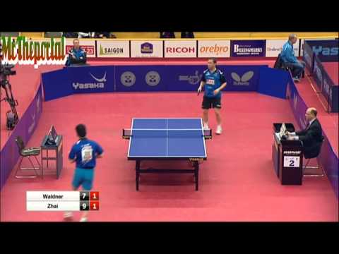 Table Tennis   Jan Ove Waldner Vs Zhai Yujia   Safir Open 2014