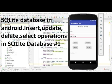 #1 SQLite database in android,select insert update delete operations in SQLite datab|Android share