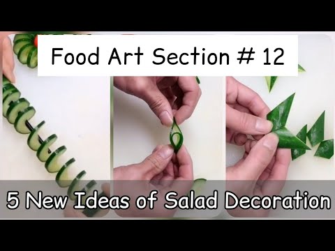 5 Super Salad Decoration Ideas | Onion Cucumber Carving |Salad Decoration Ideas| Food Art 2022