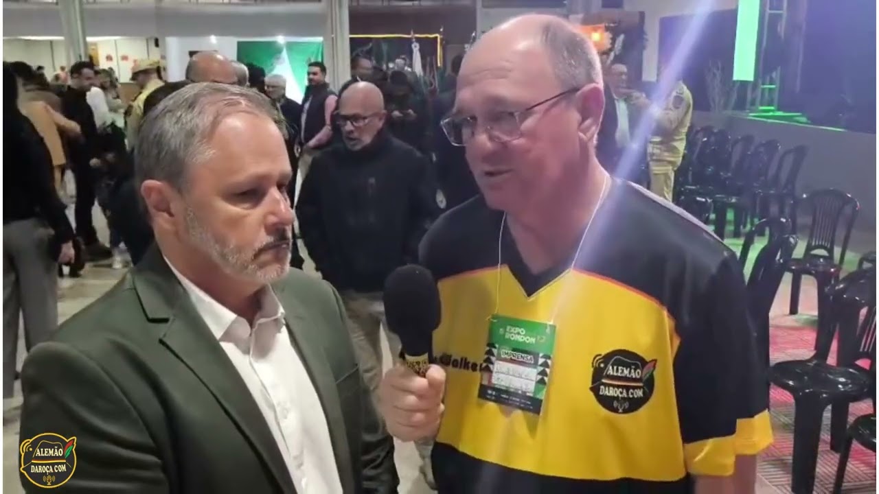 Junior Paulinho Niszczak   fala dos  segmentos que estão na festa do município de Marechal C. Rondon