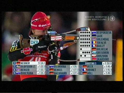 Biathlon Verfolgung der Damen in Khanty-Mansiysk März 2009