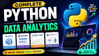 Complete Python for Data Analytics & Data Science | NumPy, Pandas, Matplotlib, Seaborn | Full Course