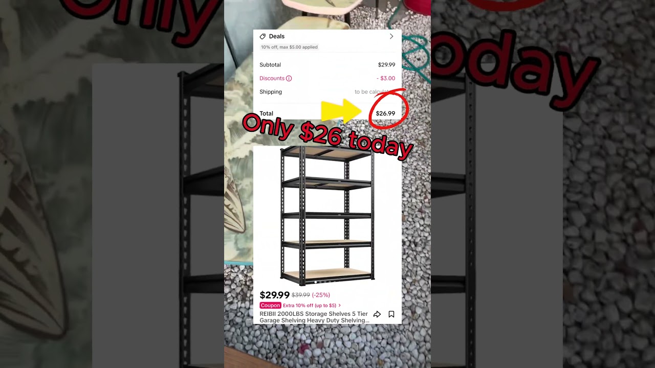 Amazing Deal: Heavy-Duty Shelves for Just $26!#storage #organization #deals #shelving