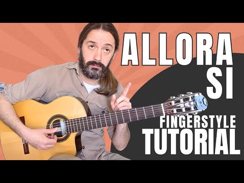 Fingerstyle lesson with "Allora si" by Pino Daniele | + TAB