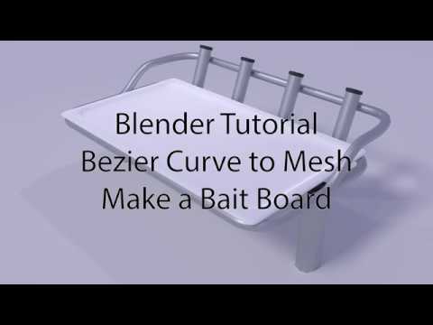 Blender Tutorial - Bezier Curves converted to pipes to make a bait board