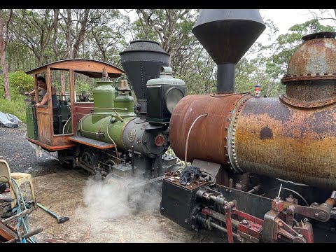 "Fairymead", 2 foot gauge Baldwin ex cane loco, built in 1889, reassembly and steaming.