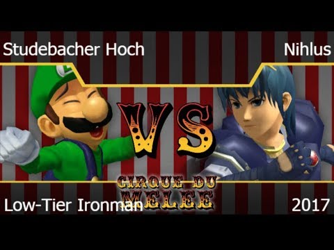 CDM 2017 - TLOC | Studebacher Hoch (Luigi) vs Nihlus (Marth) Low-Tier Ironman - Melee