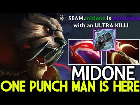 MIDONE [Tusk] Crazy One Hit Kill One Punch Man is Here 7.23 Dota 2