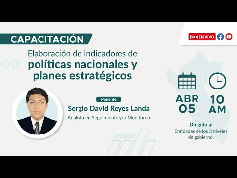 Elaboración de indicadores de políticas nacionales y planes estratégicos, video de YouTube