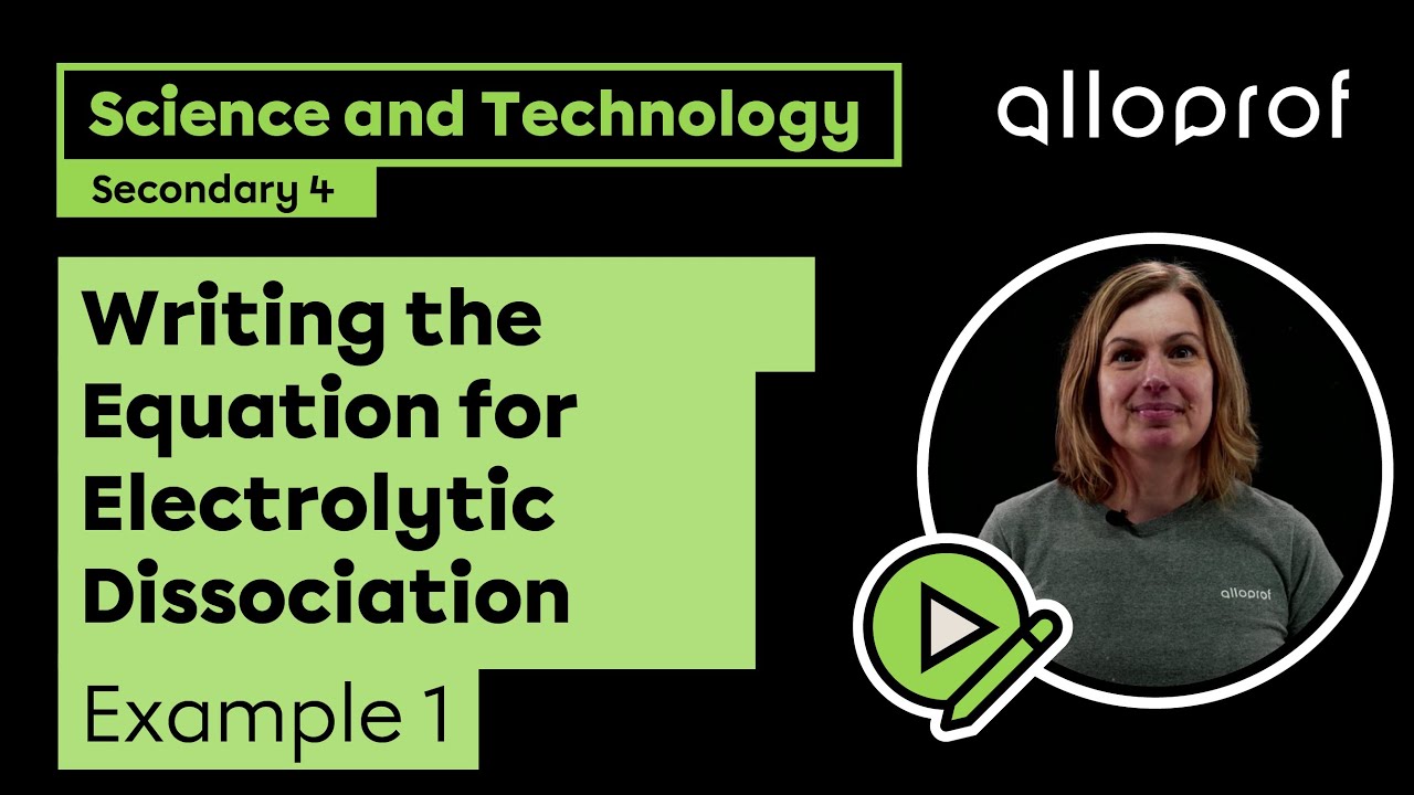 Writing the Chemical Equation for Electrolytic Dissociation - Example 1