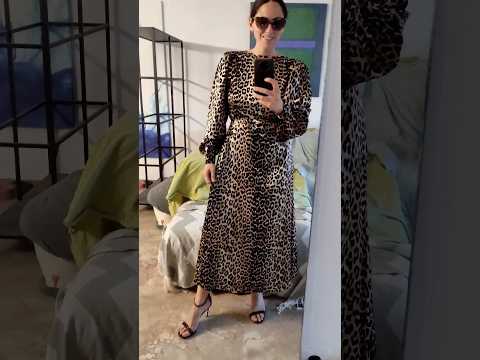 🌼Silk Leopard Dress,shoes and sunglasses.Animal Print x3.#style #fashion