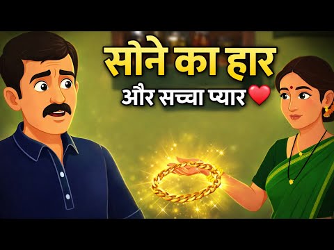 सोने का हार और सच्चा प्यार ❤️ | Emotional Hindi Story | Hindi Moral Story | Cartoon Kahani 