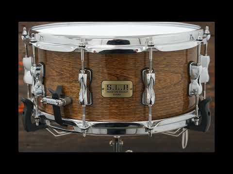 Tama 6.5x14" SLP Limited G-Hickory Snare Drum - Gloss Natural Elm image 10