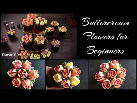 Russian Piping Tips Tutorial | How to use Piping Nozzles | Buttercream flowers for beginners