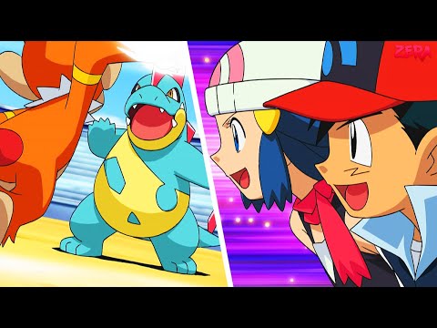 Ash and Dawn vs Lyra and Khoury - Full Battle | Pokemon AMV
