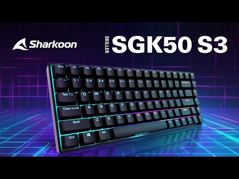 Sharkoon SKILLER SGK50 S3 Gaming-Tastatur Gateron Red schwarz video preview