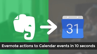 Evernote to Google Calendar Integration - Events