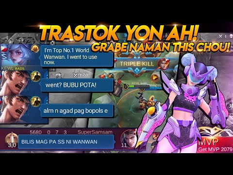 WANWAN WORLD RANK NO.1 PRANK! | TOXIC CHOU CARRIED! ( LAPTRIPPP TO! HAHA ) | MLBB
