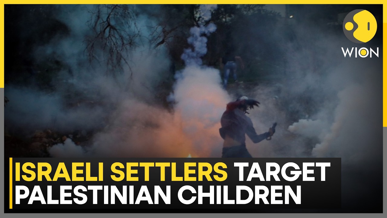 Israeli Settlers Block Palestinian Children's School Path, Fire Tear Gas at Them | WION