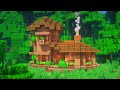 Minecraft: How to Build a Jungle Starter House | Simple Starter House Survival Tutorial
