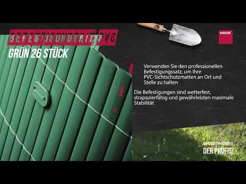 Befestigungskit für PVC Sichtschutzmatten 26 Stück Grün