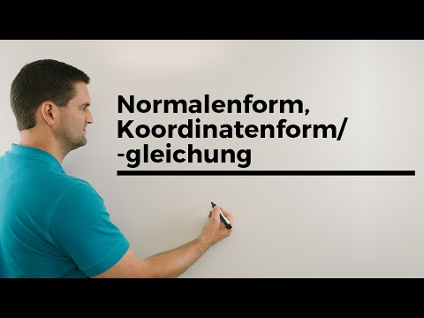 Normalenform, Koordinatenform/-gleichung, Ebenen, Übersicht, Vektorgeometrie | Mathe by Daniel Jung
