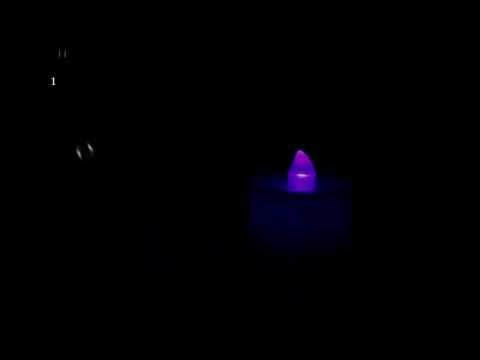 UV Purple Flickering Battery Tea Lights by intelliFLAME