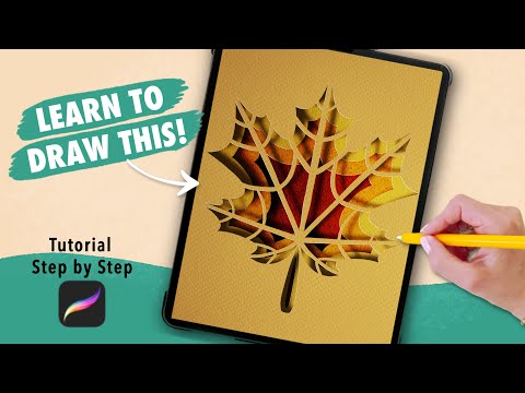 Procreate Drawing for Beginners | Easy Paper Cut Out Tutorial (step by step)