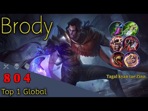 Best build of Brody by Tagal kyan tae Zinn. | Top 1 Global Brody | Mlbb